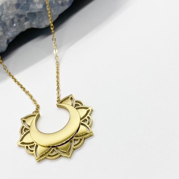 NEW Early Riser Sun Gold Layering Necklace - Picture 8 of 13